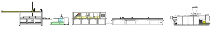 WPC Wood Plastic Hollow Door Extrusion Line factory